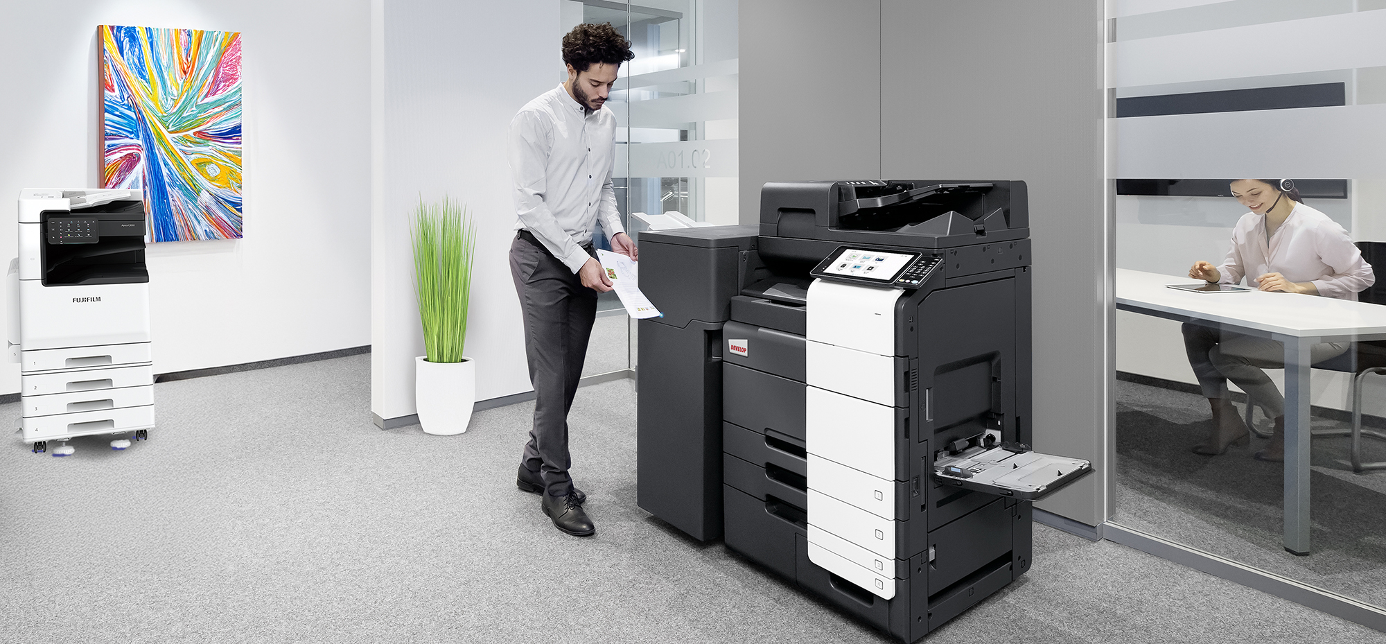 Managed Print Services for Legal Fujifilm and Develop multifunction printer in a law firm office