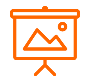 presentation icon orange