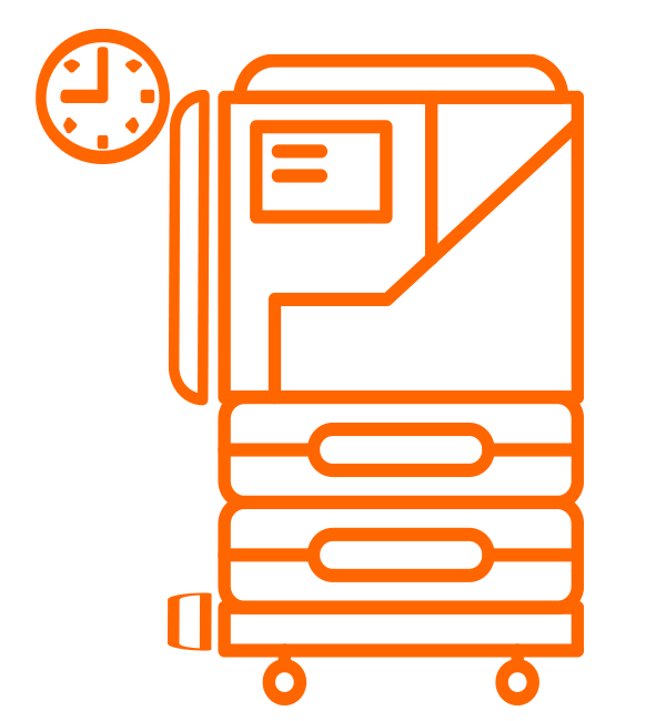 Document Management copier productivity time icon 1