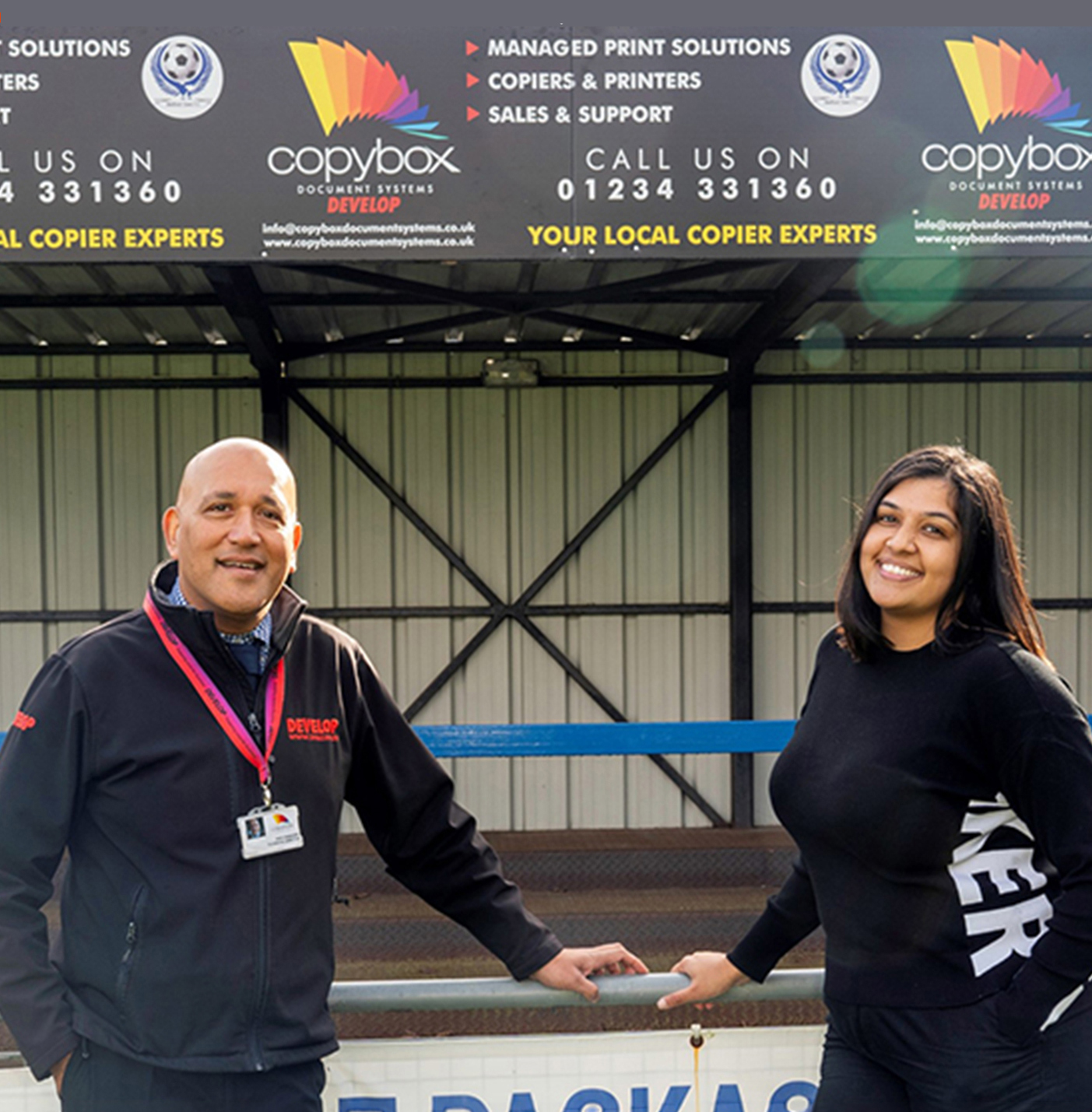 About paul & tanika at Bedford Town FC by stand