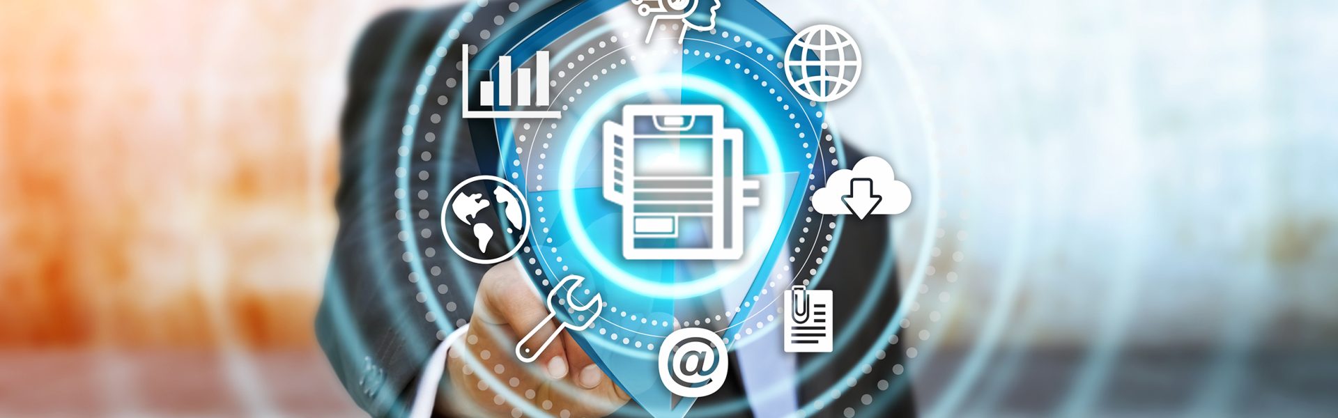 2023 data security image with icons (business man shield concept)